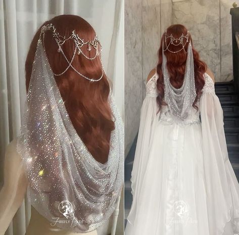 [Sponsored] Ethereal Wedding Veil - Etsy Canada #weddingaccessoriesforbride Scottish Costume, Firefly Path, Wedding Dress And Veil, Enchanted Forest Wedding, Ethereal Wedding, Fairy Wedding, Fantasy Wedding, Dream Wedding Ideas Dresses, Cute Wedding Ideas