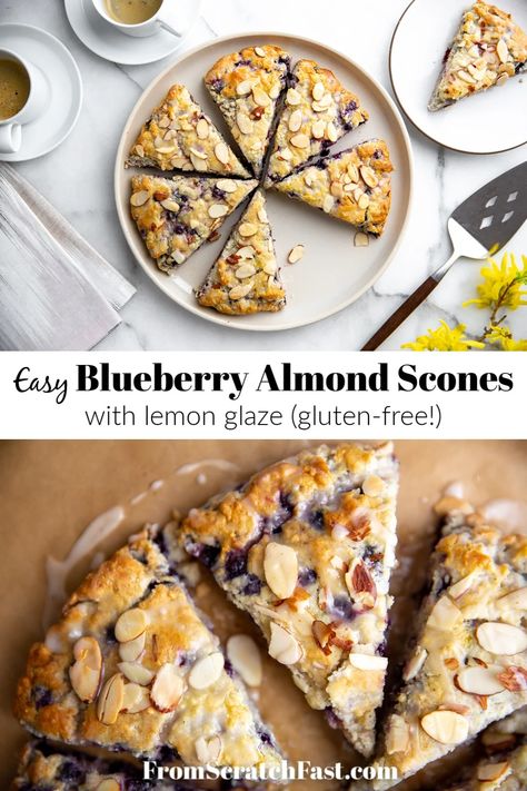 Gluten Free Blueberry Scones, Almond Scones, Blueberry Scones Recipe, Gluten Free Scones, Scones Recipe Easy, Scones Easy, Best Gluten Free, Blueberry Scones, Scones Recipe