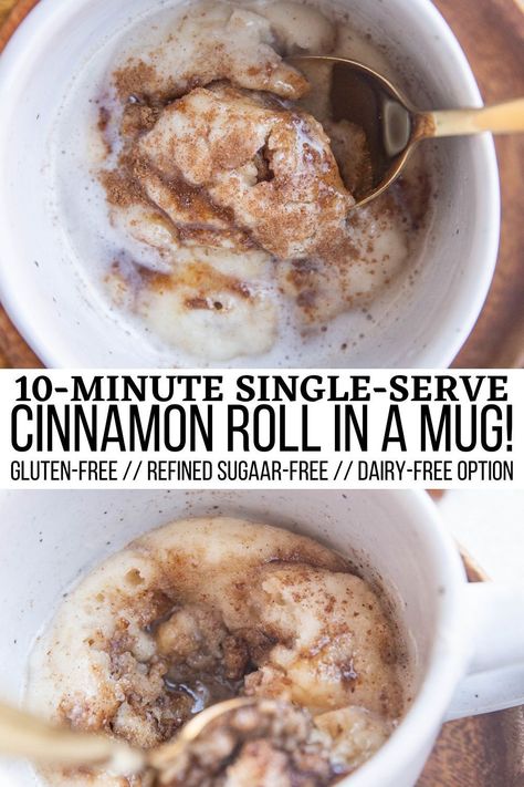 Healthy Mug Cinnamon Roll, Healthy Easy Cinnamon Rolls, Protein Cinnamon Roll Mug Cake, Easy Single Serve Breakfast, Healthy Cinnamon Rolls In A Mug, Single Serve Cinnamon Roll In A Mug, Healthy Single Serve Cinnamon Roll, Single Serving Cinnamon Roll, Healthy Cinnamon Recipes