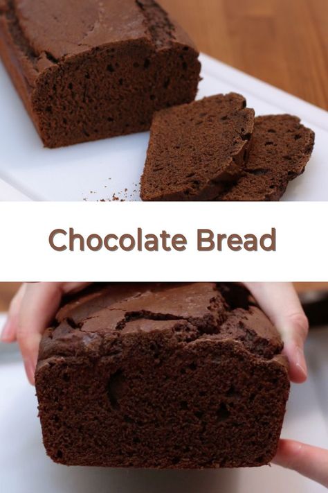 If you love quick bread and chocolate then you will love this chocolate bread. It is soft and full of chocolate flavor. And this chocolate bread recipe is super easy to make using simple ingredients like flour, cocoa powder, salt, baking powder, baking soda, eggs, butter, and sugar. If I can do it, you can do it. Let's get baking!