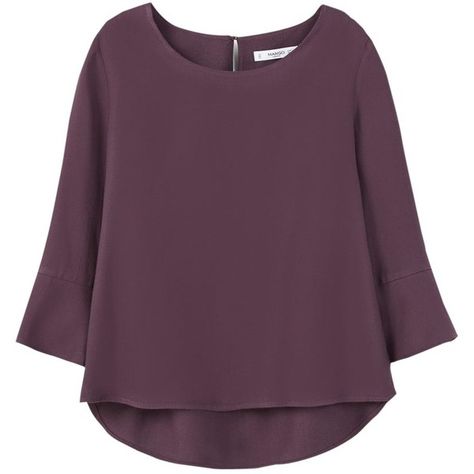 Cocktail Blouses, Dark Purple Blouse, Holiday Blouses, Evening Blouses, Mango Blouse, Rayon Blouse, Blouse Purple, Mango Tops, Ootd Ideas