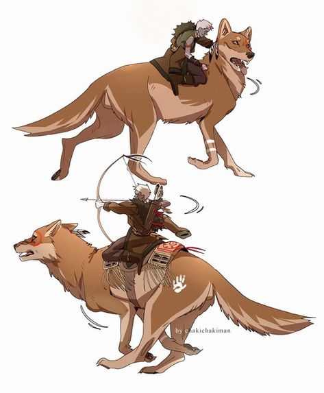 Riding Dog Fantasy Art, Fantasy Animal People, Bear Dragon Hybrid, Hybrid Human Animal, Human Wolf Character Design, Wolf Hybrid Human, Wolf Human Hybrid, Weretiger Art, Human Animal Hybrid Art