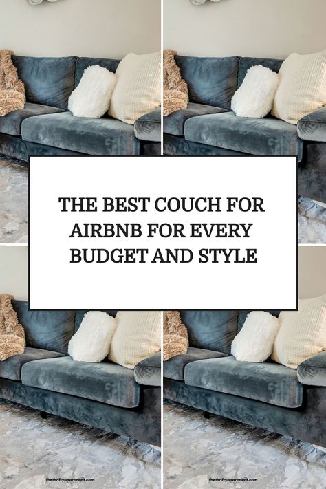 When it comes to furnishing your Airbnb rental, nothing beats a comfortable couch! Choosing the right sofa for your guests is key when setting up your Airbnb home. While there is no perfect couch, the Best Couch For Airbnb, Target Living Room, Best Couch, Leather Sofa Couch, Modern Futon, Sofa Images, Sectional Chaise, Cool Couches, Pull Out Couch