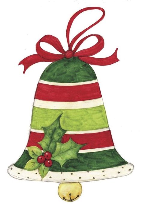 How To Draw Christmas Ornaments, Watercolor Bells, Christmas Bell Drawing, Christmas Bells Drawing, Christmas Present Tags, Christmas Gift Tags Handmade, Christmas Rock, Christmas Card Art, Watercolor Christmas Cards