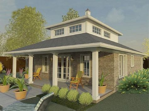 006P-0033: Pool House Plan with Living Quarters Landscape Design Software, Backyard Barbeque, Pool House Designs, Pool House Plans, Garage Apartments, Cottage Plan, Guest Cottage, Landscape Plans, Home Plans