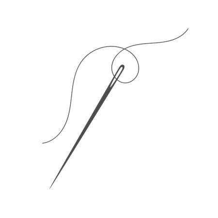 Needle And Thread Tattoo Simple, Needle And Thread Tattoo, Needle Illustration, Thread Illustration, Needle Drawing, Queen Bee Tattoo, Sewing Tattoos, Knitting Tattoo, Music Notes Tattoo