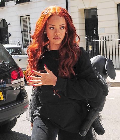 Rihanna Ginger Rihanna, Red Hair, A Woman, London, Red, Hair, Black