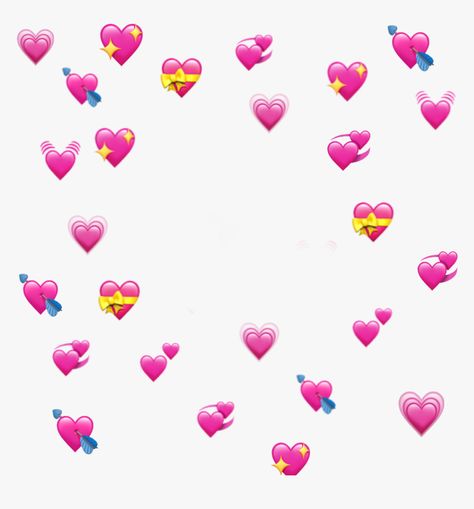 Heart Emoji Stickers, Aesthetic Emojis, Pink Heart Emoji, Love Emoji, Heart Meme, Emoji Drawings, Heart Overlay, Emoji Backgrounds, Snapchat Stickers