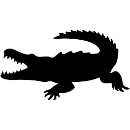 Animal Silhouette Printable, Crocodile Silhouette, Crocodile Tattoo, Class Art Projects, Animal Cutouts, Vbs Themes, Moon Silhouette, Animal Stencil, Silhouette Clip Art