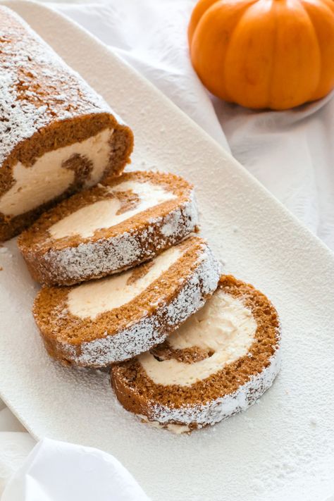 Pumpkin Cream Cheese Roll, Pumpkin Pie Protein, Pumpkin Roll Cake, Pumpkin Rolls Recipe, Clean Simple Eats, Pumpkin Cream Cheese Muffins, Cream Cheese Rolls, Cream Cheese Muffins, Pumpkin Roll