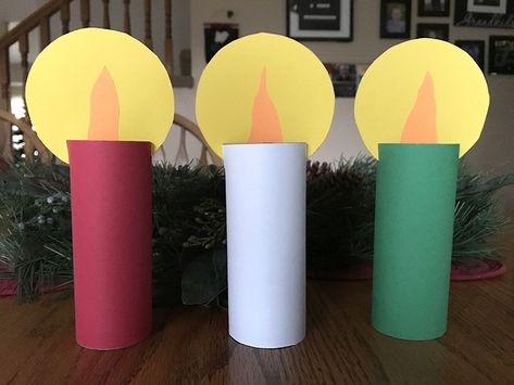 Paper Candle Craft, Christmas Candle Crafts, Make This, Kids Candles, Candle Crafts, Paper Candle, Preschool Christmas Crafts, Outfit 2020, Christmas Crafts To Make