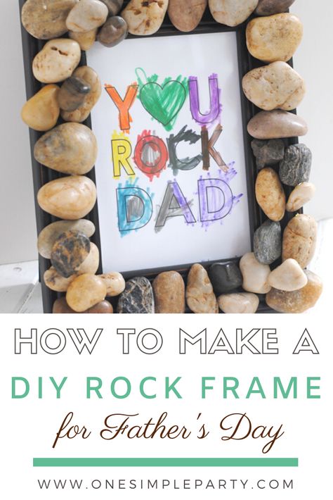 Dad You Rock, Dad Coloring Page, Rock Frame, Dad Birthday Gifts, Fathersday Crafts, Father's Day Activities, Homemade Fathers Day Gifts, Rock Gifts, Diy Father's Day Gifts