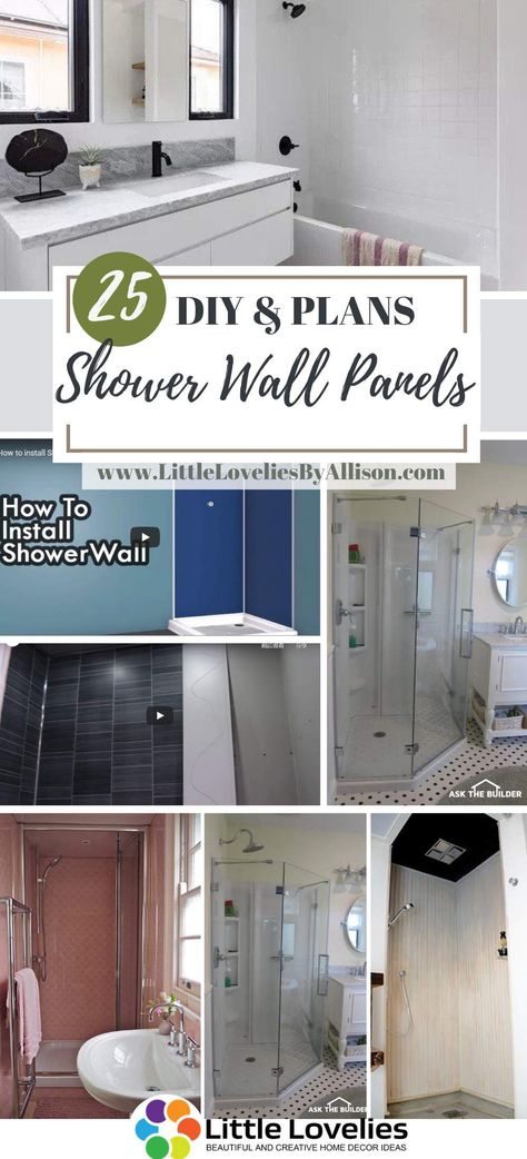 25 DIY Shower Wall Panels Plans You Can DIY Easily Cheap Shower Wall Ideas, Corrugated Metal Shower, Diy Shower Door, Plastic Shower Wall Panels, Shower Makeover, Glass Shower Wall, Wall Stains, Vinyl Panels, Shower Inserts