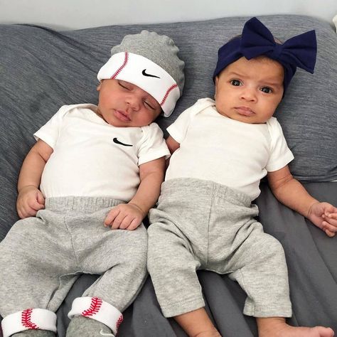 Mixed Babies Twins Boy And Girl, Twin Manifestation, Twins Manifestation, Mixed Twins Boy And Girl, Mixed Twins, Black Twin Babies, Triplet Stroller, Twins Boy And Girl, Pregnant Life