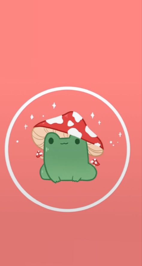 Mushroom Frog Wallpaper, Cute Frog Wallpaper, Duck Wallpapers, Frog With Mushroom Hat, Frog On A Mushroom, Phone Asthetic, Dino Wallpaper, Umbrella Cartoon, Frog Aesthetic