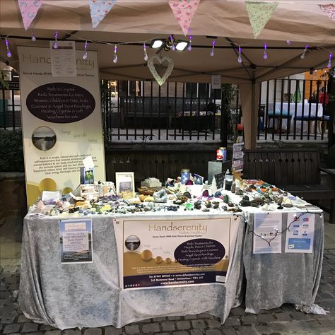 My Crystal Market Stall last Sunday #richmond Crystal Market Stall, Healing Angels, Market Stall, Market Stalls, Crystal Shop, Table Decorations, Crystals, Home Decor, Home Décor