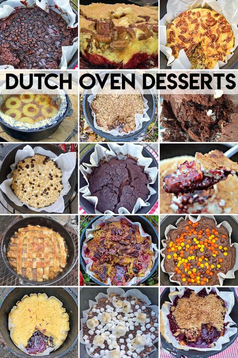 Dutch Oven Fire Pit Recipes, Dutch Oven Lava Cake, Cast Iron Desserts Camping, Dutch Oven Desserts Camping Dump Cakes, Dutch Oven Side Dishes Camping, Dutch Oven Cakes, Dutch Oven Cobbler Camping, Dutch Oven Dump Cake Camping, Dutch Oven Chocolate Cake