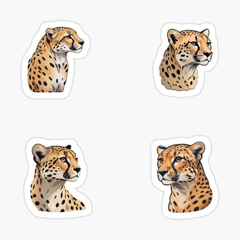 Cheetah Sticker, Black And Gold Aesthetic, Coding Apps, Gold Aesthetic, Realism Art, Wild Animal, Show And Tell, Sticker Pack, Wild Animals