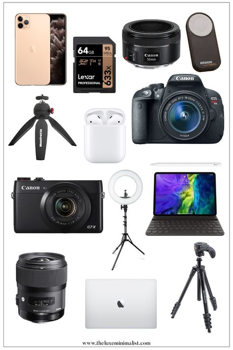 Best Equipment For Youtube Videos, Youtube Channel Equipment, Equipment For Youtube Channel, Vlogging Beginner, Youtube Camera Equipment, Vlogging Equipment For Beginners, Youtube Equipment For Beginners, Vlogging Ideas For Beginners, Vlog Equipment