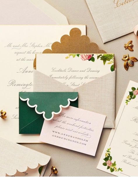 Chereeberrypaper on Instagram custom scalloped invites Timeless Wedding Invitations, Scout Guide, Ceremony Design, Custom Wedding Stationery, The Scout, 카드 디자인, Envelope Design, Custom Stationery, Custom Wedding Invitations