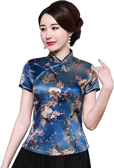 Cheongsam Shirt, Qipao Top, Chinese Blouse, Cheongsam Top, Clothing Plus Size, Women Shirts Blouse, Shirt Short Sleeve, Cheongsam, Body Size