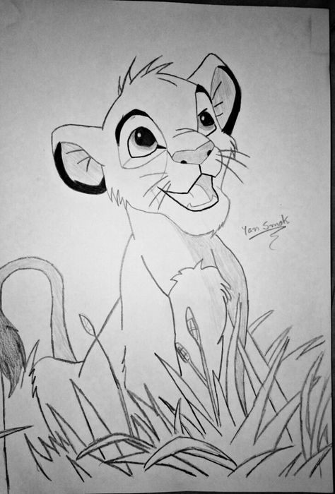 Lion King Pencil Drawing, Disney Character Sketches, Disney Character Drawings, Lion King Drawings, Disney Drawings Sketches, Drawing Ideas List, Doodle Pages, Sketch Tattoo Design, Pencil Shading