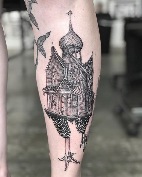 Baba Yaga Tattoo, Babayaga Tattoo, Baba Yaga, Fun Day, Tattoo Inspo, The Trip, Body Mods, Geometric Tattoo, Good Day