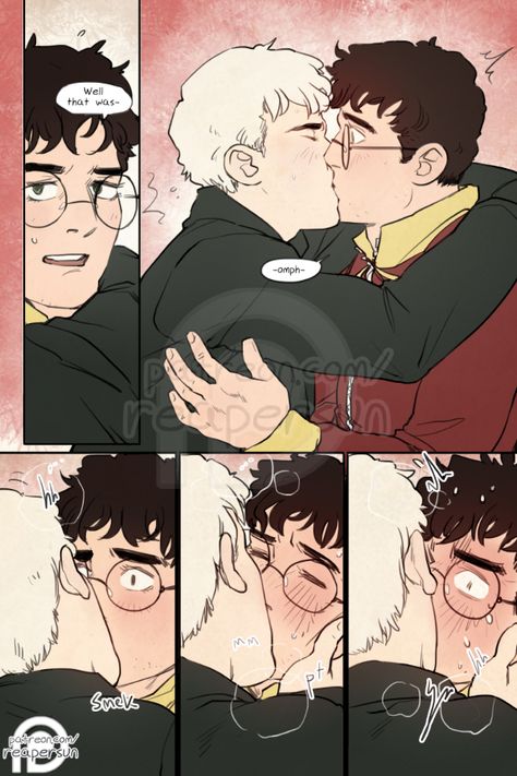 Darry Comic, Darry Fanart Comic, Drarry Fanart Bottom Harry Spicy, Darry Fanart Spicy, Drarry Comics, Darry Fanart, Coffee Shop Au, Draco Malfoy Fanart, Drarry Fanart