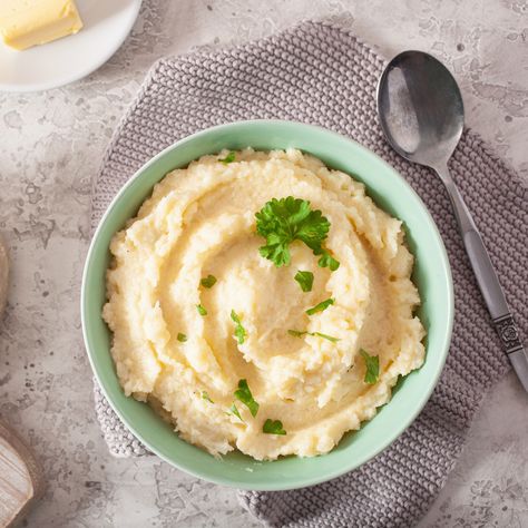 Instant Pot Mashed Cauliflower - Tasty Oven Vegan Cauliflower Mashed Potatoes, Cauliflower Mashed, Mashed Cauliflower Recipe, Classic Mashed Potatoes, Cauliflower Pizza Crust Recipe, Cheese Mashed Potatoes, Cauliflower Risotto, Cheese Potato, Cauliflower Mashed Potatoes