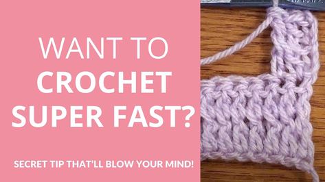 How To Crochet Faster Tips, How To Crochet Two Rows At The Same Time, Fast Crochet Stitches For Blankets, Crochet Stitches That Work Up Fast, How To Crochet Faster, Start Crochet, Worry Worm, Spiral Crochet, Fast Crochet