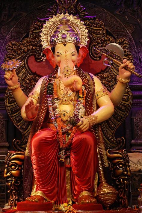 Lalbaugcha Raja Ganpati Mumbai | HinduPad Ganpati Images, Lalbaugcha Raja, Shree Ganesh, Ganesh Photo, Shri Ganesh, Ganesh Images, Wallpaper Nature, Believe In God Quotes, God Quotes