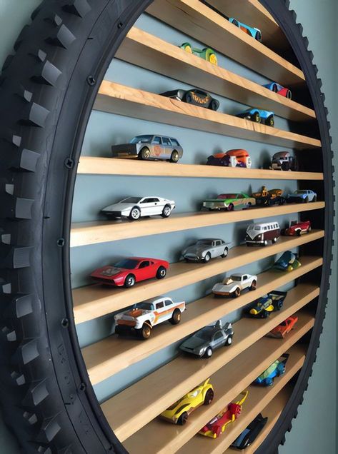 Diy Hot Wheels Storage, Matchbox Cars Display, Hot Wheels Storage, Hot Wheels Room, Car Display, Furniture Cheap, Display Wall, Modern Kitchen Design Open Concept, Matchbox Cars