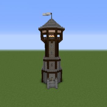 Lighthouse - Blueprints for MineCraft Houses, Castles, Towers, and more | GrabCraft Tower Base Minecraft, Minecraft Towers, Minecraft Building Blueprints, Minecraft Kingdom, Mc Builds, Minecraft Pictures, Minecraft Medieval, Minecraft Plans, Minecraft Construction