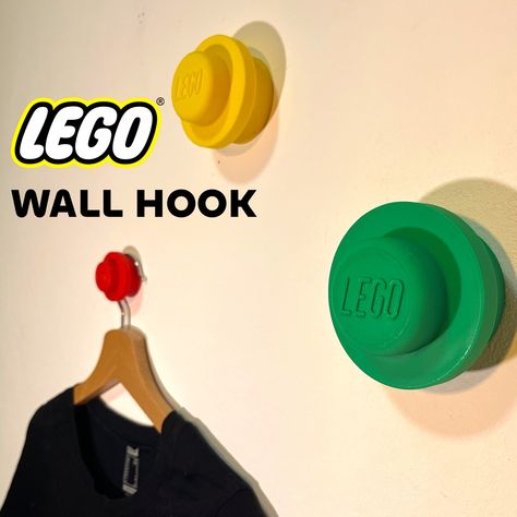 LEGO WALL HANGER SET    There are three version (Small, Medium and Large). Each version has two parts: a base and the hook to be mounted on the wall. I've also included a version that uses less media for faster printing. Supports are required in both versions.    You also need a screw to fix it on the wall.    If you have suggestion write a comment.     Happy printing! Wall Hangers For Clothes, Lego 3d, Hanger For Clothes, 3d Printing Machine, Lego Wall, Lego Club, Lego Lovers, 3d Print Ideas, Fun Organization