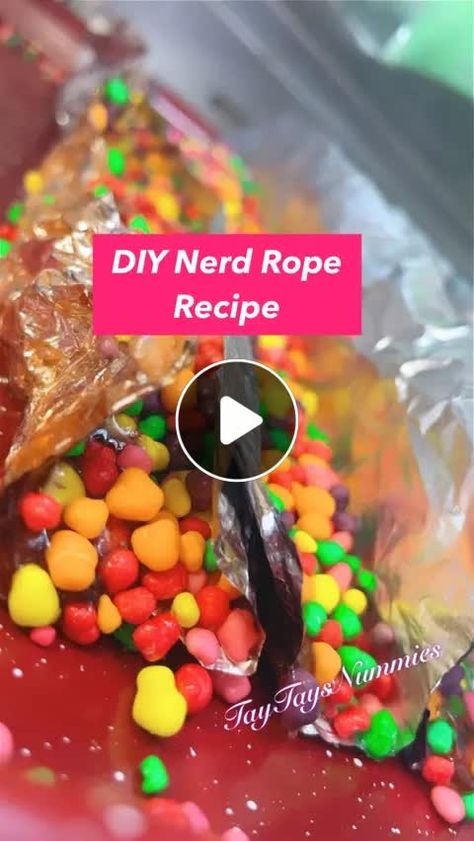 DIY Nerd Rope Recipe Nerd Ropes Diy, Nerds Rope, Gummies Recipe, Rope Diy, Short Video, Drinks