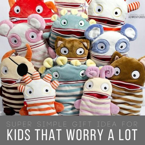 Super Simple Gift Idea for Kids that Worry Worry Monster, Worried Kids, Worry Dolls, Simple Gift, Sewing Toys, Kids Writing, Simple Gifts, Sewing For Kids, Easy Gifts