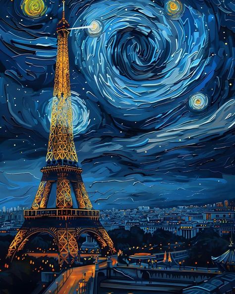 Eiffel Tower Painting, Frida Kahlo Paintings, Tokyo Aesthetic, Kahlo Paintings, Potter Quotes, Tower Design, Nice Pictures, Artistic Images, Starry Night Sky