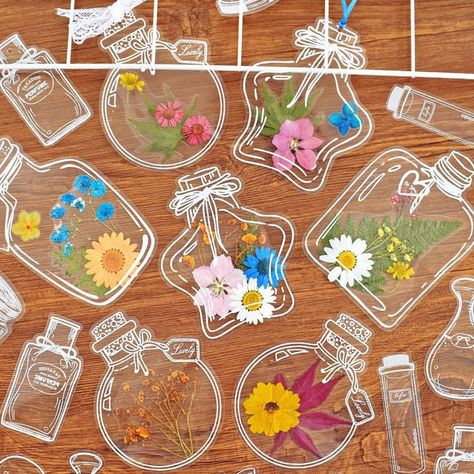 PRICES MAY VARY. 🌸【Endless Creative Possibilities】Clear pressed flower bookmark come in a variety of attractive bottle shapes and colorful tassels will add color to the clear bookmarks, explore your creativity and personalize each bookmark to your liking. Plus, it's a great companion for tracking your reading progress. Let you feel the artistic conception of nature while reading. 🌸【Perfect fo Family Activities】Have fun activities with your kids! Take your children outdoors to pick flowers and Clear Bookmarks, Dried Flower Bookmarks, Bookmarks Craft, Pressed Flower Bookmark, Bookmark Making, Flower Bookmarks, Cute Bottle, Flowers Pressed, Bookmark Craft