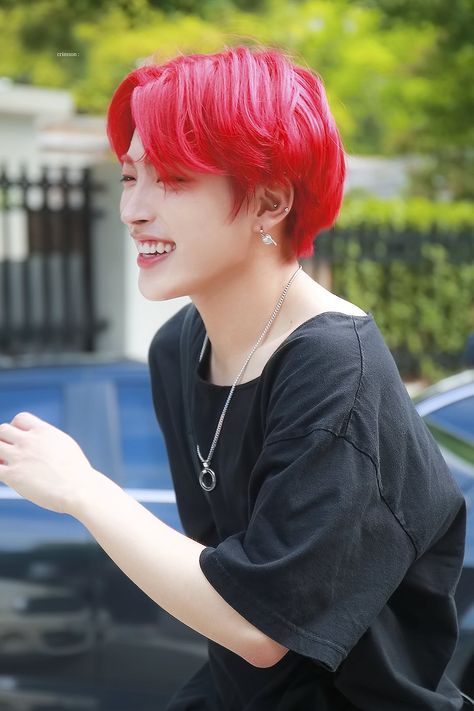 🌜190712  CRIMSON #ATEEZ #HONGJOONG🌛 Crimson Hair, Hong Joong, Hongjoong Ateez, Young K, Park Seong-hwa, Got7 Jackson, Woo Young, Kim Hongjoong, Jackson Wang