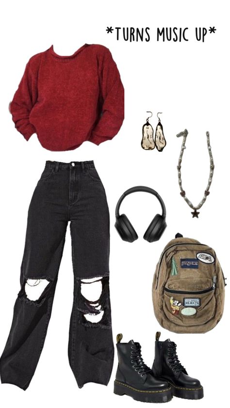 Outfit Ideas Layout, Grungy Outfit, How To Have Style, Punk Style Outfits, Silly Clothes, Outfit Layout, Cute Comfy Outfits, Swaggy Outfits, Simple Trendy Outfits