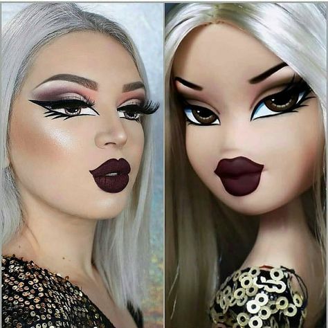 Follow Us :- @cosmeticsideas ☠️what do u think ??? LIKE & COMMENT 😃  Comment your favourite 1-8😍 - Follow for more @cosmeticsideas 💄 ⭐ -… Bratz Doll Makeup, Fantasy Make-up, Halloween Make-up Looks, Holloween Makeup, Barbie Makeup, Halloween Makeup Inspiration, Makeup Challenges, Halloween Makeup Easy, Doll Makeup