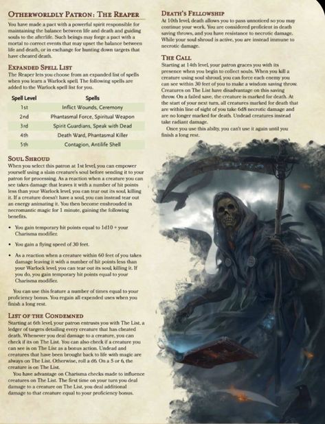 Sorcerer Archetype, Warlock Subclass 5e, D&d Warlock, Dnd Backstory Ideas, Dnd Backstory, Dnd Necromancer, Warlock Patron, Backstory Ideas, Dnd Subclasses