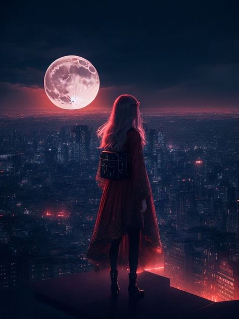 Steam Artwork, Moon Goddess Art, City Rooftop, Black And White Art Drawing, Pretty Backgrounds, Marvel Spiderman Art, Shadow Pictures, Anime Artwork Wallpaper, Cute Anime Profile Pictures