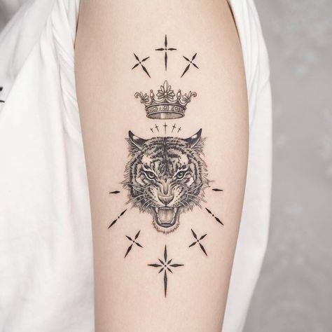 Tiger With Crown Tattoo, Tiger With Crown, 11 11 Tattoo Ideas, 11 Tattoo Ideas, Paw Print Tattoo Ideas, 11:11 Tattoo Ideas, Cute Small Tattoo Ideas, 11 11 Tattoo, Zebra Tattoos