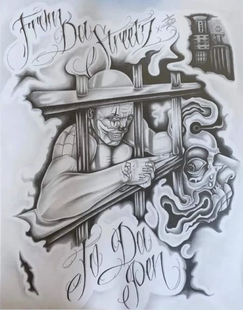 Sureno 13 Drawings, Surenos 13 Tattoo, Hood Tattoo Designs, Jail Tattoos, Prison Drawings, Chicanas Tattoo, Badass Drawings, Chicano Tattoos Sleeve, Prison Tattoos