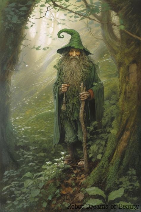 Benicia California, Arte Viking, The Green Man, Fantasy Wizard, Elves And Fairies, Fantasy Magic, Nature Spirits, Fantasy Forest, Forest Creatures