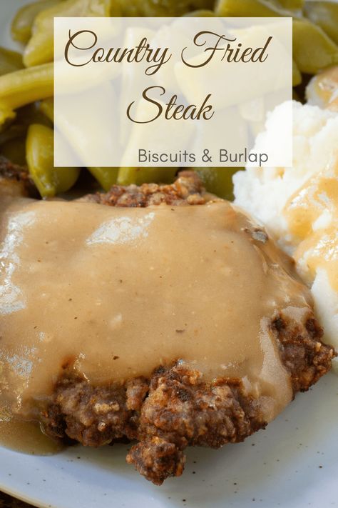 One special tip will make your country fried steak better than all the rest. Country Style Steak, Country Fried Steak Recipe, Fried Steak Recipes, Cornbread Dressing Southern, Country Fried Steak, Country Fried, Fried Steak, Cube Steak, Vegetable Beef Soup