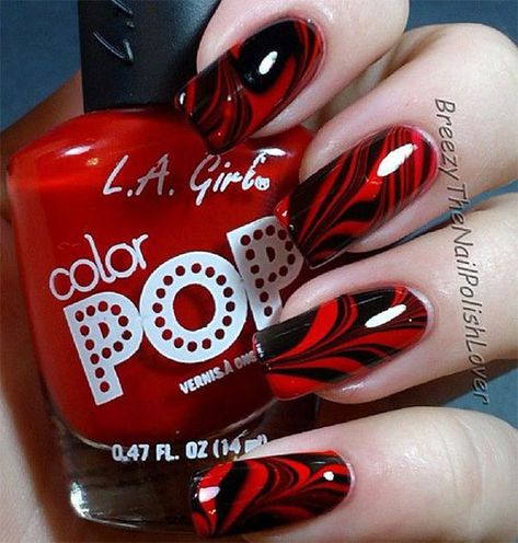 18-Black-Red-Halloween-Inspired-Nails-Art-Ideas-2018-2 Nails Ideas Red, Red And Black Nail, Red And Black Nails, Her Nails, Black Nail, Nails Designs, Nails Ideas, Black Nails, Red And Black