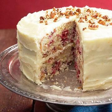 Cranberry Layer Cake: This moist white cake combines toasted pecans and refreshing orange peel with cranberries. Recipe: http://www.midwestliving.com/recipe/layer-cakes/cranberry-layer-cake Moist White Cake, Fall Cake Recipes, Cranberry Cake, Fall Cake, Fall Cakes, Cranberry Recipes, White Cake Mixes, Toasted Pecans, Pumpkin Cake