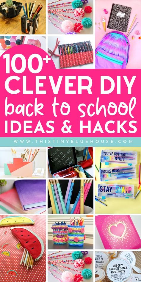 100+ BEST back to school DIY ideas and hacks. From notebooks to locker organization this post is your one stop shop for everything back to school. #backtoschool #DIYbacktoschoolideas #DIYschoolsupplies #Backtoschooldiy #backtoschooldiyideas #diysuppliesbacktoschool Back To School Supplies Diy, School Organization Diy, Diy Everything, Ideas For Lockers At School, How To Decorate Your Locker For School, Diy School Locker Decorations, How To Make School Supplies Cute Diy Crafts, Locker Crafts, Diy Back To School Supplies